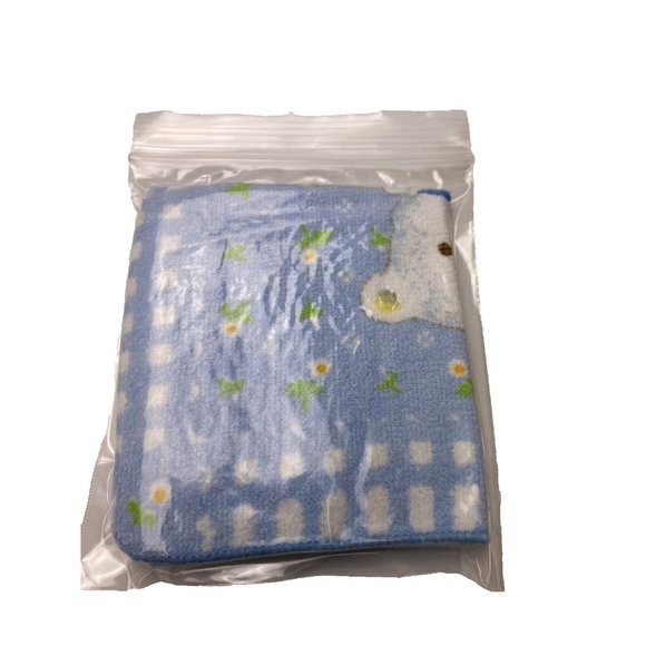 Cute Blue Baby " Sugar Creampuff" Teddy Bear and Small Duck Face Cloth Rag New - Picture 2 of 7